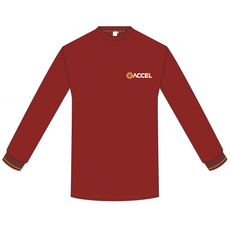 تي شيرت برقبة دائرية -  كم طويل مع الشعار