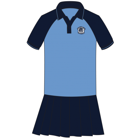 Skyblue Polo Dress -- PRE K - KG2]