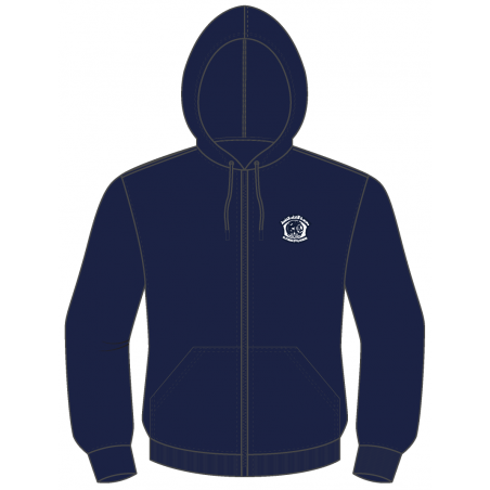Navy Blue Hoodie w Zip -- [PRE K - GRADE 12]