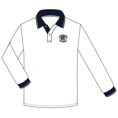 F/SL White Polo T.Shirt (Cotton) -- [GRADE 6 - GRADE 12]