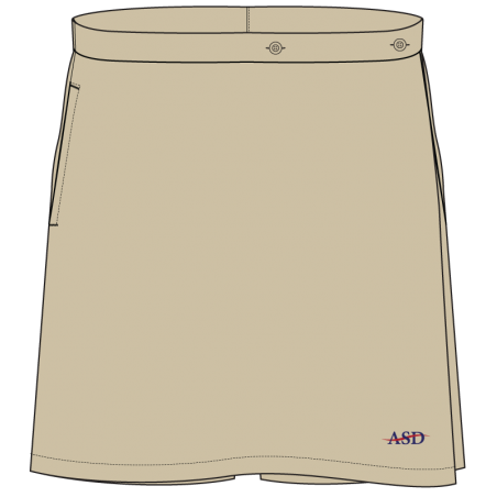 Khaki Skort (Lycra) -- [Elementary & Middle School]