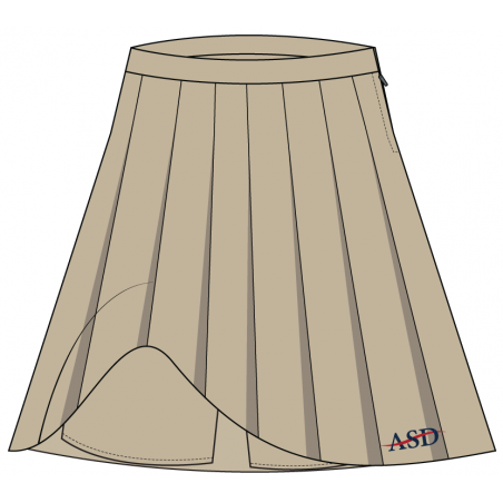 Khaki Skirt w Short (Cotton) -- [Middle School]