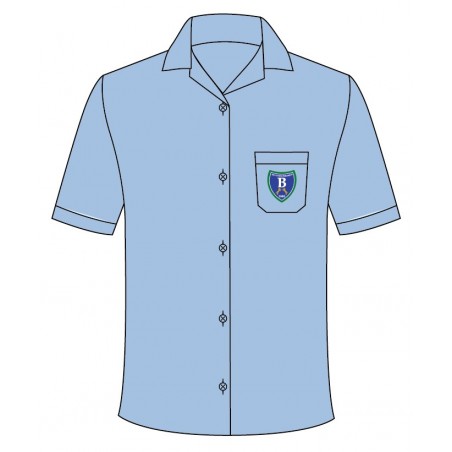 Pale Blue Blouse With Logo