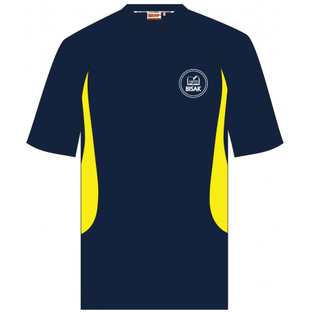 تي شيرت رياضي - نسيج هوني كومب -  أصفر -- [مرحلة الروضة حتي  السنة الحادية عشر ]