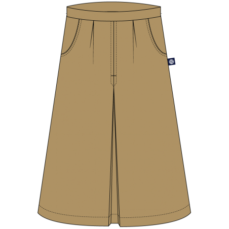 Khaki Pleated Skirt -- [GRADE 6 - GRADE 10]
