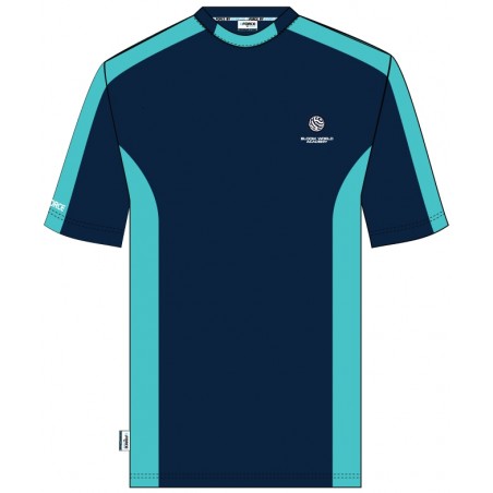 Navy Blue/Turquoise [ P.E ] T.Shirt -- [GRADE 1 - GRADE 5]
