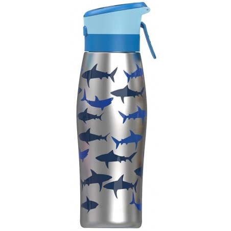 Dual Shark 600ml Insulated Stainless Steel Water Bottle