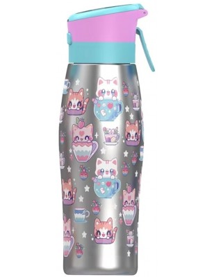 Kitty Cup 600ml Steel Water Bottle