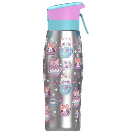 Kitty Cup 600ml Steel Water Bottle