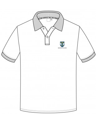 White Polo T-Shirt With Logo