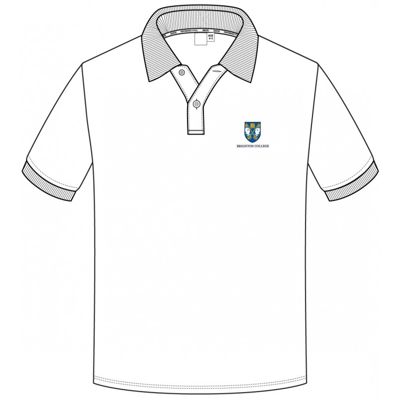 White Polo T-Shirt With Logo
