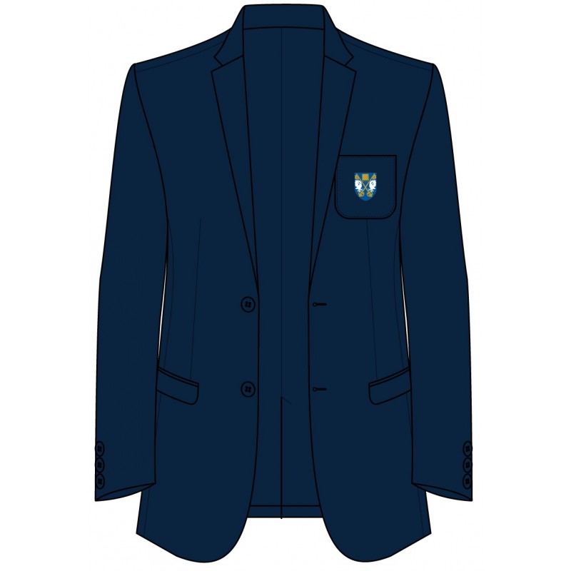 Navy Blue Blazer With Logo