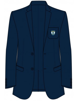 Navy Blue Blazer With Logo