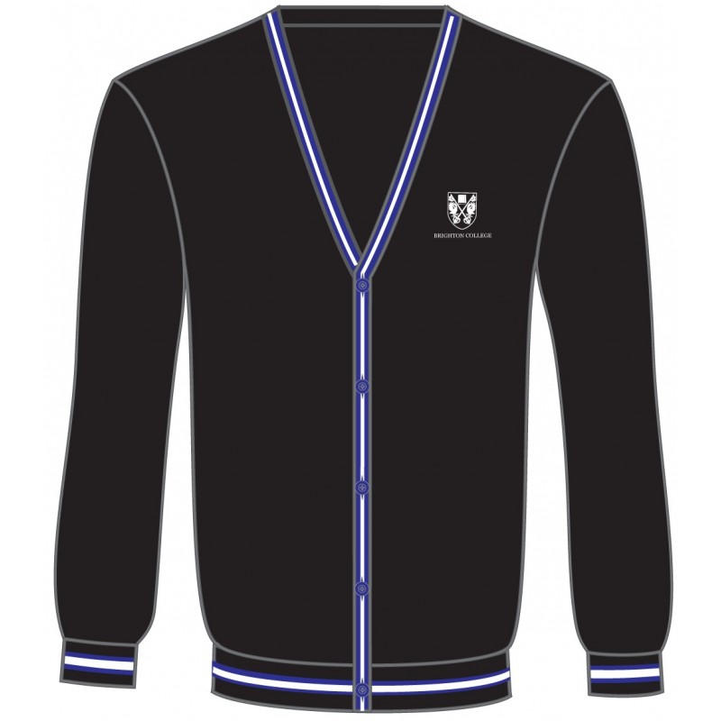 Black Cardigan With Logo