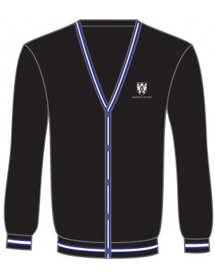 Black Cardigan With Logo