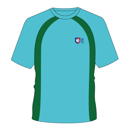 Teal Green Panel [ P.E ] T.Shirt -- [Pre-K - GRADE 12]