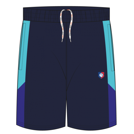 Teal Royal Blue Panel [ P.E ] Short -- [Pre-K - GRADE 12]