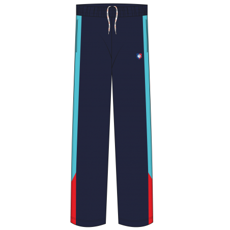 Teal Red Panel [ P.E ] Track Pants -- [Pre-K - GRADE 12]