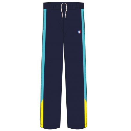 Teal Yellow Gold Panel [ P.E ] Track Pants -- [Pre-K - GRADE 12]