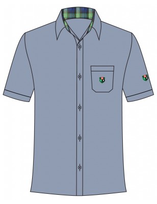 Greyish Blue Shirt -- [GRADE 6 - GRADE 12]