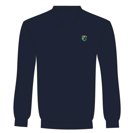 Navy Blue V-Neck Sweater -- [PRE-KG - GRADE 12]