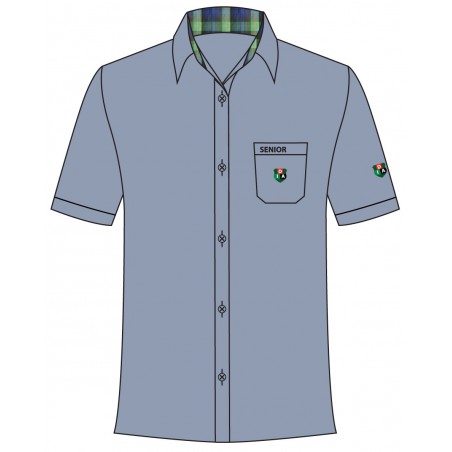 Greyish Blue Blouse With Senior Logo