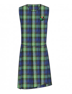 Tartan Pinafore With Logo
