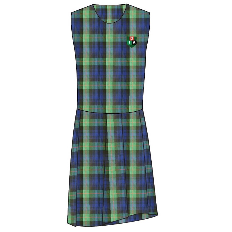 Tartan Pinafore With Logo