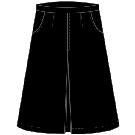 Black Pleated Skirt -- [6TH FORM]