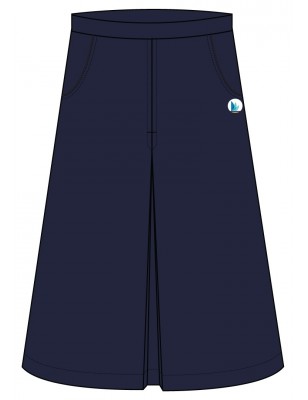 Navy Blue Pleated Skirt -- [SECONDARY]