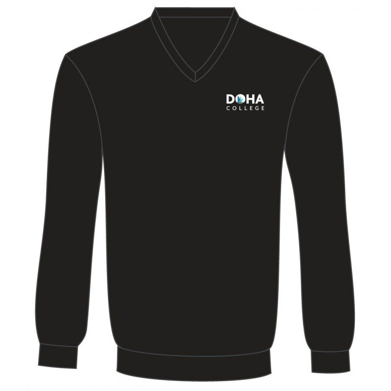 Black VNeck Sweater -- [6TH FORM]