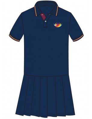 Navy Blue Polo Dress -- [PRE-K - KG2]