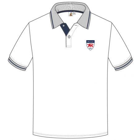 White Polo T.Shirt [WHT COLL] -- [Grade 6 -Grade 12]