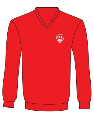Red V-Neck Sweater -- [YEAR 6 - YEAR 11]