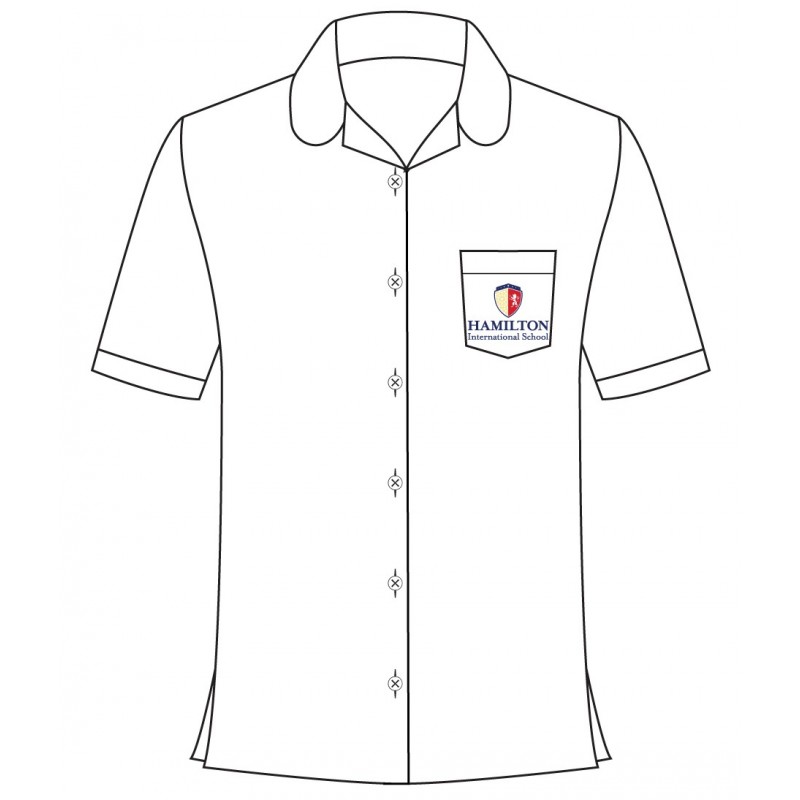 White Short Sleeve Blouse -- [PREK - KG2]