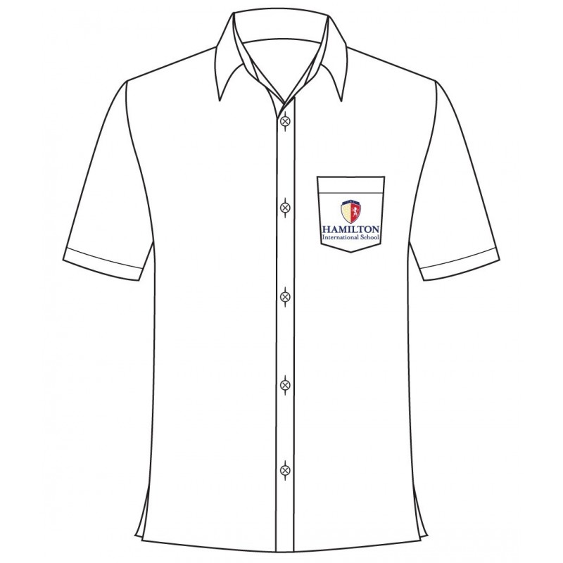 White Short Sleeve Shirt -- [GRADE 1 - GRADE 8]