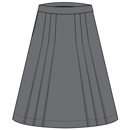 Pleated Knee Length Skirt -- [GRADE 9 - GRADE 12]