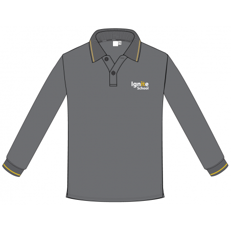 FSL Gray Polo Shirt -- [GRADE 9 - GRADE 12]