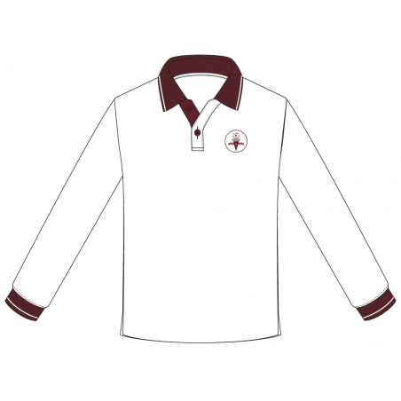 FSL White T.Shirt (Maroon Collr) -- [KG1 - GRADE 5]