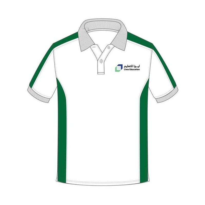 White Polo [ P.E ] T.Shirt -- [GRADE 1 - GRADE 12]