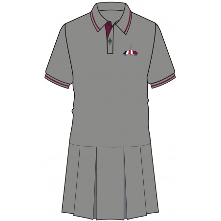 Grey Polo Dress -- [PRE KG - KG2]
