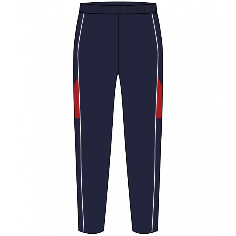 Navy blue and red track pants top