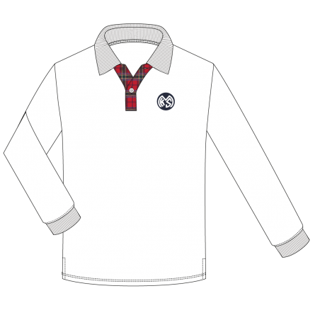 FSL White Polo T.Shirt [R Col] -- [Pre KG - KG2]