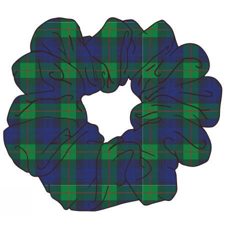 Green Tartan Scrunchies -- [Scrunchies]