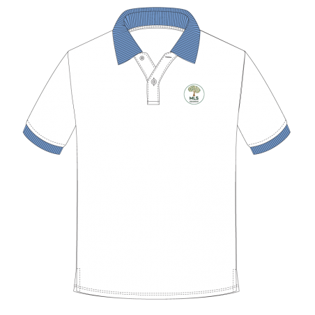 SSL White Polo L/B Collar -- [PRE-K - KG2]