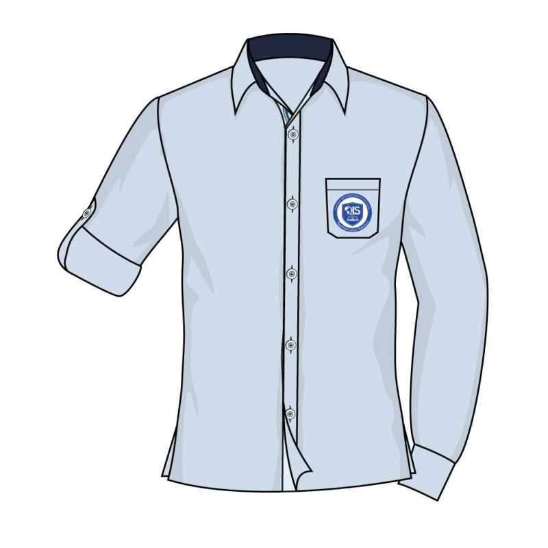 Greyish Blue Woven Shirt -- [YEAR 7 - YEAR 11]