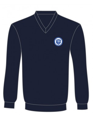 Navy Blue V-Neck Sweater -- [FS1 - YEAR 13]