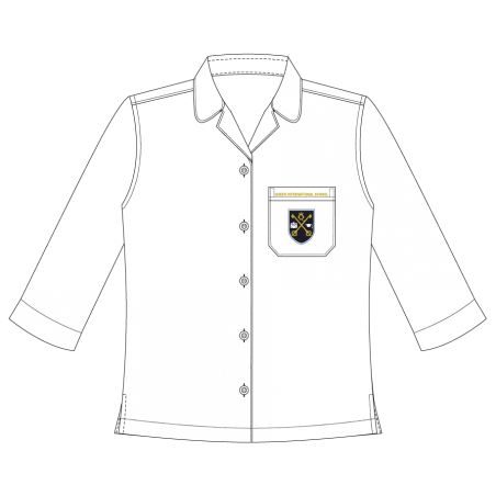 3/4 SL White Blouse -- [FS1 - YEAR 13]