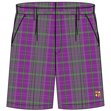 Tartan Purple Bermuda -- [PRE-K - GRADE 1]