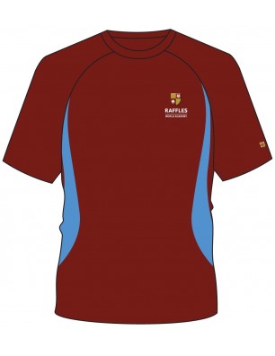 Maroon/Blue Panel HC T.Shirt -- [KG1 - GRADE 12]